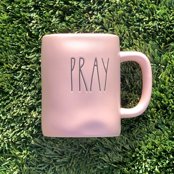 PRAY mug in pastel pink by Rae Dunn NWT